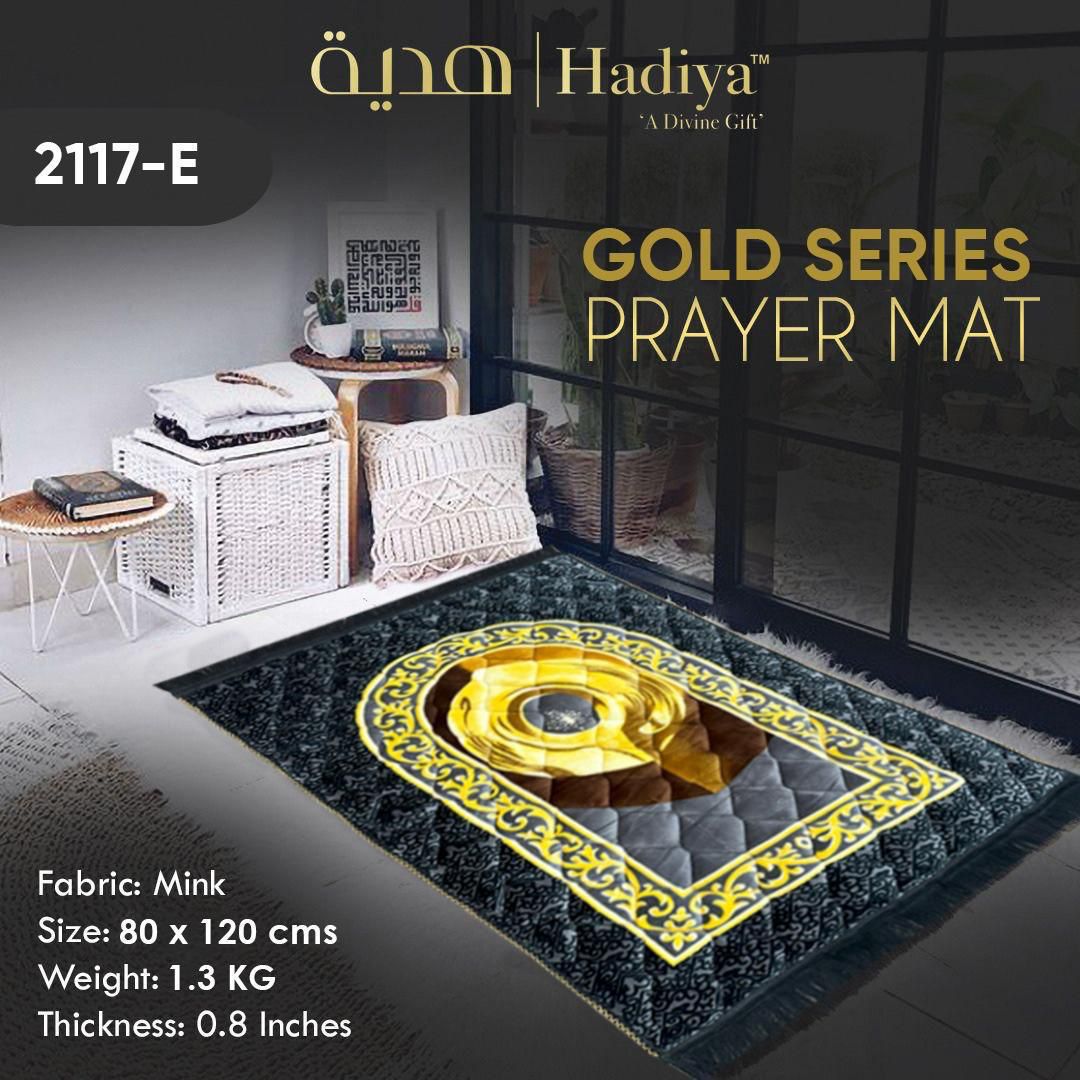 Gold series Mink Soft jayenamaz Charcoal & Gold Kaaba Edition