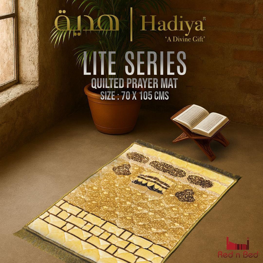 Quilted Luxury Prayer Mat Welvety Soft Kaaba Edition