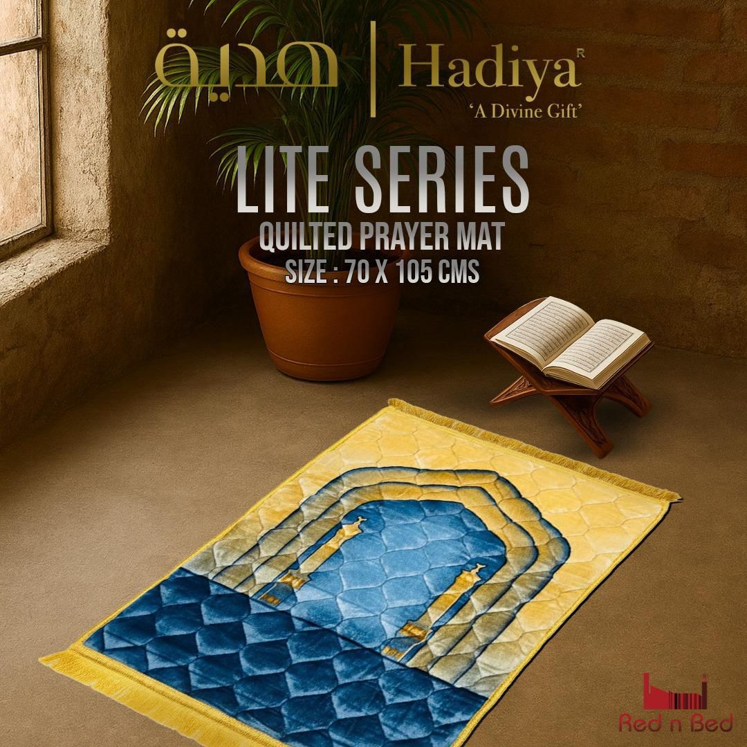 Quilted Jayenamaz Azure Arch & Gold Mihrab